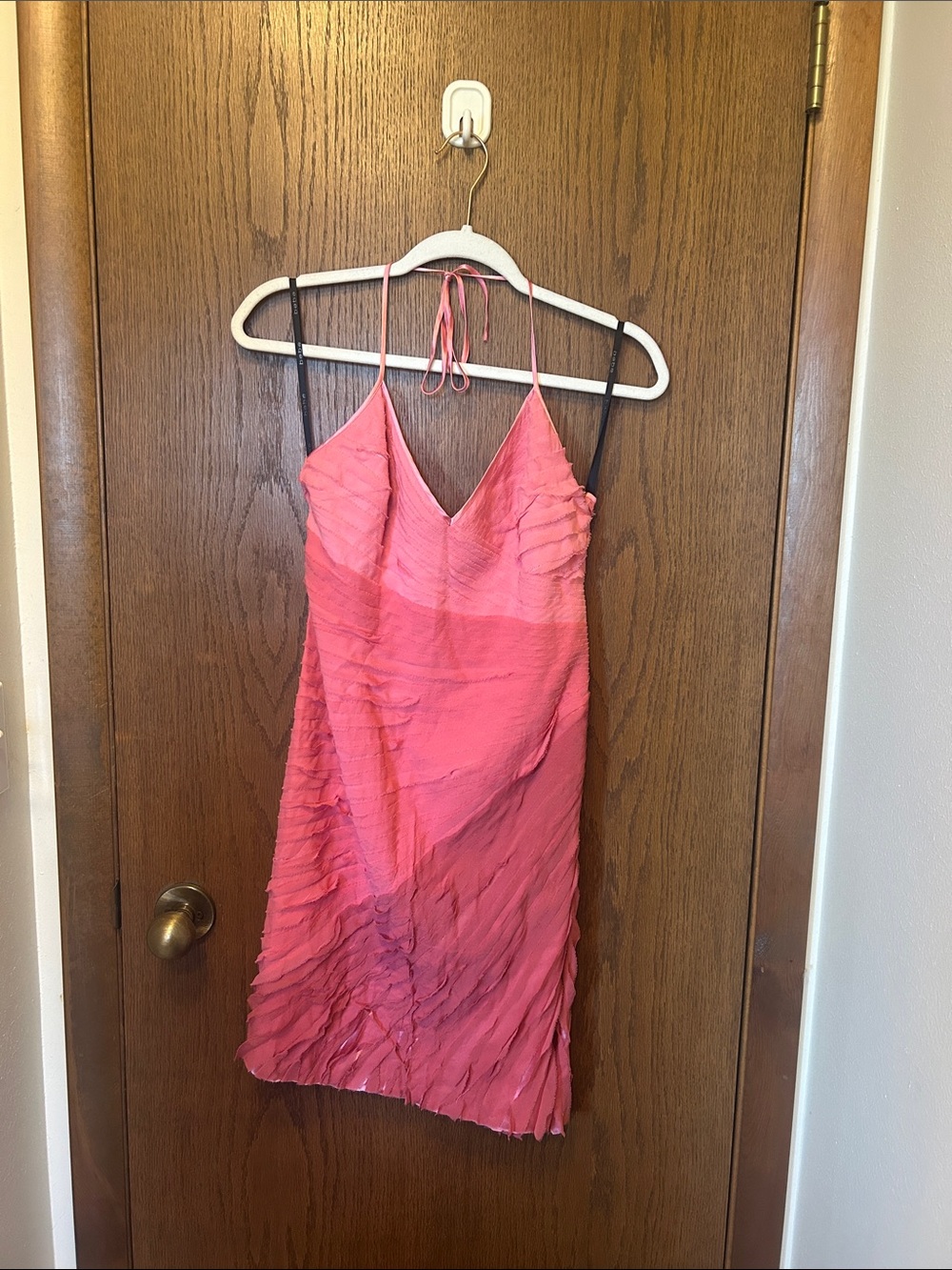 Vintage bebe Pink Ombre Mini Slip Dress